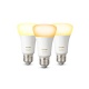 Philips Hue Pack de 2 ampoules connectées White Ambiance E27 - Fonctionne avec Alexa