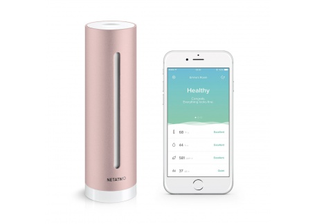 Netatmo Capteur de qualité de lair intérieur Connecté, température, humidité, Bruit, CO2