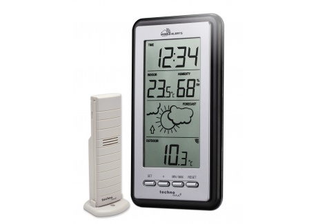 Technoline Station météo Smart Home, alertes mobile, argenté/gris, 8,2 x 2,3 x 15 cm, MA10430