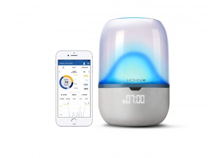 Terraillon 14060 Lampe / Réveil connecté analyse du sommeil et aide à l’endormissement lampe intelligente + dot