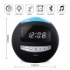 OnLyee Bluetooth Horloge Réveil Numérique avec Radio FM, Prise AUX-IN ,Chargement USB double, Veilleuse LED avec Variation Lu