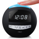 Réveil Numérique OnLyee Bluetooth Horloge avec Radio FM, Prise AUX-IN ,Chargement USB double, Veilleuse LED avec Variation Lu