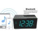 iTOMA Radio Réveil avec Radio FM numérique, Bluetooth, Double Alarme, réglage Automatique de lheure, Port de Charge USB, ent