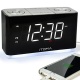 iTOMA Radio Réveil avec Radio FM numérique, Bluetooth, Double Alarme, réglage Automatique de lheure, Port de Charge USB, ent