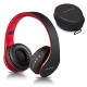 Casque Bluetooth Sans fil, Wireless Headphones Stéréo On Ear Pliable Casque 4 en 1 avec Micro Support FM Radio TF SD pour Tél