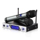 Microphone sans Fil Karaoké Micro sans Fil Professionnel Aluminium Alimenté par 2 AA Piles  Exclu  2 Micro HF à Main Portable