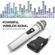 NASUM Microphone Professionnel Portable sans fil Rechargeable PC-K3 avec récepteur de 6,35 mm Conception multi-canaux pour Ka