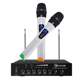 Microphone sans Fil Karaoké Micro sans Fil Professionnel Aluminium Alimenté  par 2 AA Piles Exclu 2 Micro HF à Main Portable : 126 €