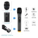 Karaoke Micro sans fil Bluetooth 4.1, LESHP S9-UHF Microphone sans fil Professionnel Système Karaoké Portable avec 2 Micropho