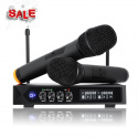 Karaoke Micro sans fil Bluetooth 4.1, LESHP S9-UHF Microphone sans fil Professionnel Système Karaoké Portable avec 2 Micropho