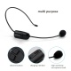 Jelly Comb UHF Microphone sans Fil Haut-Parleur 2-en-1 pour Guide Tourisme Enseignement Conférence-Noir