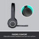 Logitech Wireless Headset H600 Micro-casque sans-fil à filtrage de bruit Noir pour PC et MAC