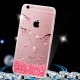 Ukayfe Coque en Silicone Fleurs de Cerisier Roses Etui de Protection Paillette Bling Diamant Strass Brillante Housse Souple C