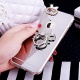 Ukayfe Coque en Silicone Fleurs de Cerisier Roses Etui de Protection Paillette Bling Diamant Strass Brillante Housse Souple C