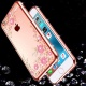 Ukayfe Coque en Silicone Fleurs de Cerisier Roses Etui de Protection Paillette Bling Diamant Strass Brillante Housse Souple C