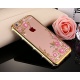 Ukayfe Coque en Silicone Fleurs de Cerisier Roses Etui de Protection Paillette Bling Diamant Strass Brillante Housse Souple C