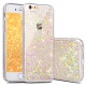 Ukayfe Coque en Silicone Fleurs de Cerisier Roses Etui de Protection Paillette Bling Diamant Strass Brillante Housse Souple C