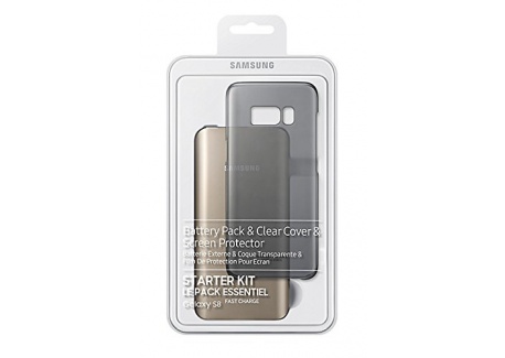 Samsung Pack pour Galaxy S8 avec Coque Transparente + Batterie Externe 5.2A Charge Rapide + Film de Protection