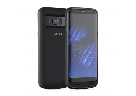 KiWiBiRD 4500mAh Rechargeable Coque de Batterie pour Samsung Galaxy S8 avec 120%+ de Batterie Pas pour S8+ Plus – Noir Mat