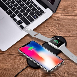 Chargeur sans Fil pour iPhone 8/8 Plus/X et Apple Watch, Chargeur à Induction Rapide pour Samsung Galaxy Note et Aut