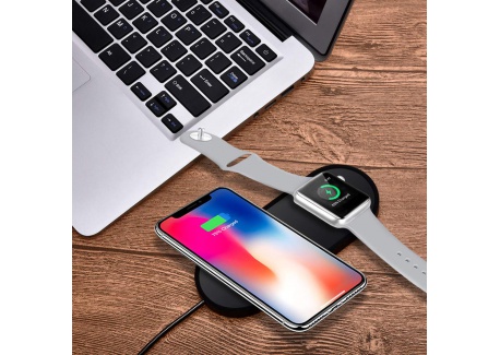 Sararoom Chargeur sans Fil pour iPhone 8/8 Plus/X et Apple Watch, Chargeur à Induction Rapide pour Samsung Galaxy Note et Aut