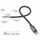 Rampow RAMPOW03 [MFI certifié Apple] Câble Lightning vers USB en Fibre de Nylon Tressé - Chargeur iPhone - Gris Sidéral 1M [N