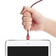 Rampow RAMPOW07 - [MFI certifié Apple] Câble Lightning vers USB en Fibre de Nylon Tressé - Chargeur iPhone - Rouge 1m/3.3ft [