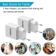 iVoler [Lot de 2] Original Set 2en1: Chargeur Slim Version Adaptateur 1A + Câble USB de Charge  1m , pour iPhone, iPad, Andro