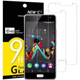 NEWC Verre Trempé pour Wiko U Feel,[Pack de 2] Film Protection écran - Anti Rayures - sans Bulles dair -Ultra Résistant  0,