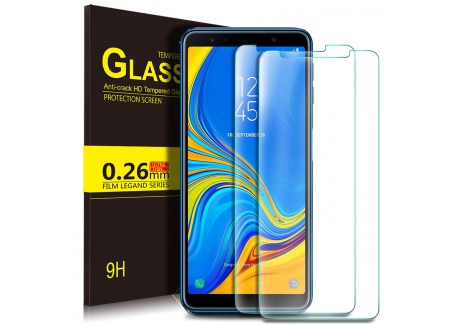 KuGi Samsung Galaxy A7 2018 Protection Ecran,Samsung Galaxy A7 2018 Ultra Résistant Film Protection écran Glass [Dureté 9H] S