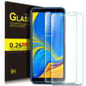 Samsung Galaxy A7 2018 Protection Ecran,Samsung Galaxy A7 2018 Ultra Résistant Film Protection écran Glass [Dureté 9H] S