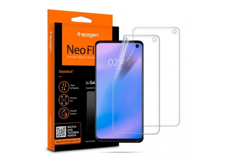 Spigen, 2 Pièces, Protection écran Samsung Galaxy S10, NeoFlex, Compatible avec capteur à Ultrason, Couverture maximale, TPU 