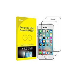 JETech Film de Protection décran pour iPhone SE, iPhone 5s et iPhone 5 en Verre Trempé, Lot de 2