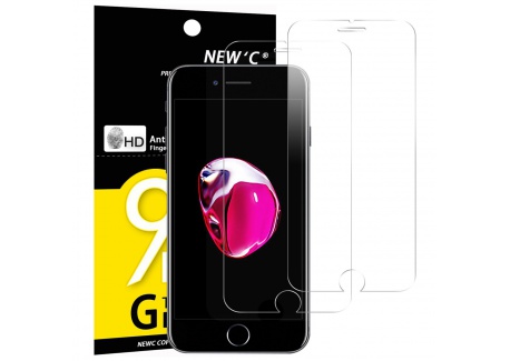 NEWC Verre Trempé pour iPhone 7,iPhone 8,[Pack de 2] Film Protection écran - Anti Rayures - sans Bulles dair -Ultra Résista