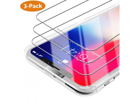 Syncwire Verre Trempé iPhone XS/X [Lot de 3] [Face ID Complètement Protégé] Film Protection Ecran Vitre HD, Dureté 9H pour iP