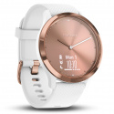 Garmin vívomove HR - Montre Connectée Hybride Élégante avec Écran Tactile – Rose/Dorée, Bracelet Blanc