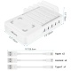 allcaca Station de Charge avec commutateur Chargeur USB Multiples 5 Ports avec 1 Charge à Induction sans Fil Chargeurs de Bur