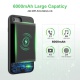 FLYLINKTECH 6000mAh Coque Batterie pour iPhone 6/7/6s/8, Batterie Externe Rechargeable Chargeur Batterie et Etui Téléphone Po
