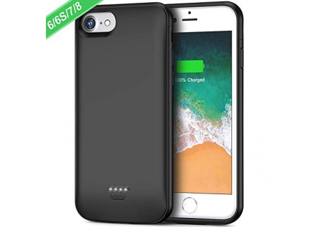 FLYLINKTECH 6000mAh Coque Batterie pour iPhone 6/7/6s/8, Batterie Externe Rechargeable Chargeur Batterie et Etui Téléphone Po