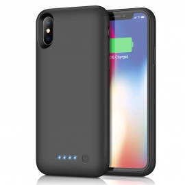 Kilponen Coque Batterie pour iPhone X XS 10, [6500mAh] Rechargeable Chargeur Batterie Externe Mince Power Bank Portable Étui 