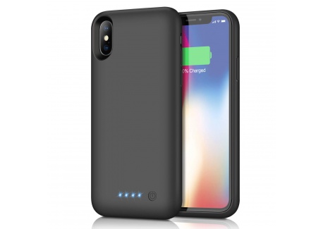 Kilponen Coque Batterie pour iPhone X XS 10, [6500mAh] Rechargeable Chargeur Batterie Externe Mince Power Bank Portable Étui 