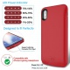 Coque Batterie pour iPhone X XS 10 4000 mAh Rouge Coque de Chargement Rechargeable pour iPhone XS X 10  5,8"  Batterie de Sec