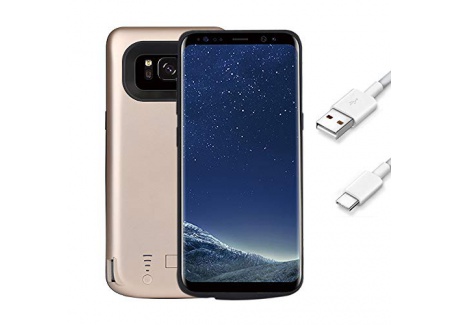 FUNROSE Galaxy S8 Coque Batterie,5000mAh Portable Batterie Chargeur Externe Puissante Rechargeable Power Bank Coque Batterie 