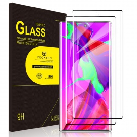 YockTec Verre Trempé Protecteur écran pour Samsung Galaxy Note 10, [Dureté 9H] [Couverture Totale] [HD Clear] Protection Film