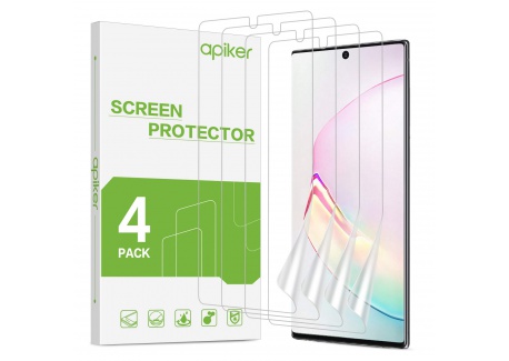 apiker Lot de 4 Film Protection Écran pour Samsung Galaxy Note 10 Plus/Note 10+, Film Souple pour Samsung Galaxy Note 10 Plus
