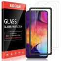 Verre Trempé pour Samsung Galaxy A50, protégé écran [3 pièces] [Cadre de positionnement ] Film ecran de Protection é