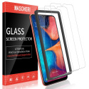 Verre Trempé pour Samsung Galaxy A20, protégé écran [3 pièces] [Cadre de positionnement ] Film ecran de Protection é