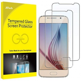 JETech Film de Protection décran pour Samsung Galaxy S6 en Verre Trempé, Lot de 2