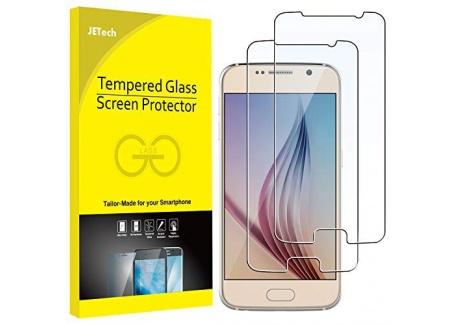 JETech Film de Protection décran pour Samsung Galaxy S6 en Verre Trempé, Lot de 2