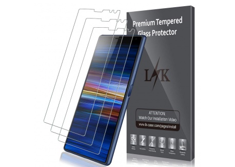 LK Protection écran pour Sony Xperia 10, [3 Pièces] Verre Trempé [Garantie de Remplacement à Durée de Vie] Screen Protector F